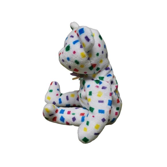TY Beanie Baby Y2K Millennium Red White Blue Confetti Plush Stuffed Animal - Picture 2 of 6